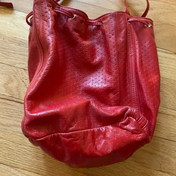 Red Leather Women's Bag - Picture 7 of 8